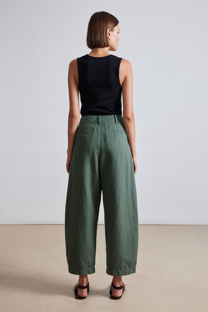 Apiece Apart petite bari crop trouser - thyme back