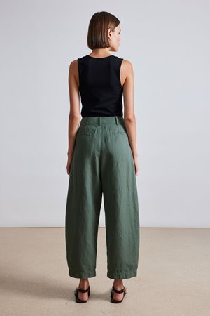 Apiece Apart petite bari crop trouser - thyme back