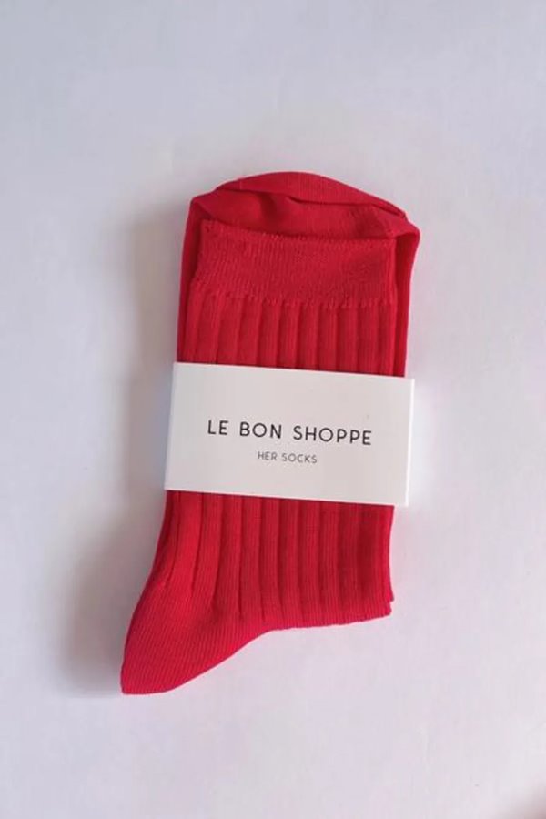 Le Bon Shoppe her sock - classic red