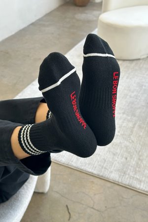 Le Bon Shoppe girlfriend sock - black back