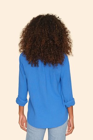 Xirena  scout shirt - deep wave back Xirena  scout shirt - deep wave back