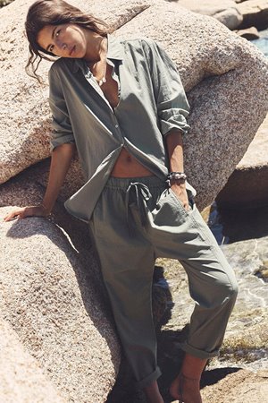 Xirena  beau shirt - green army back