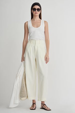 Apiece Apart bari cropped trouser - cream detail