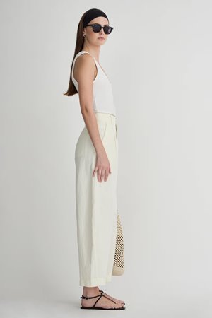 Apiece Apart bari cropped trouser - cream back