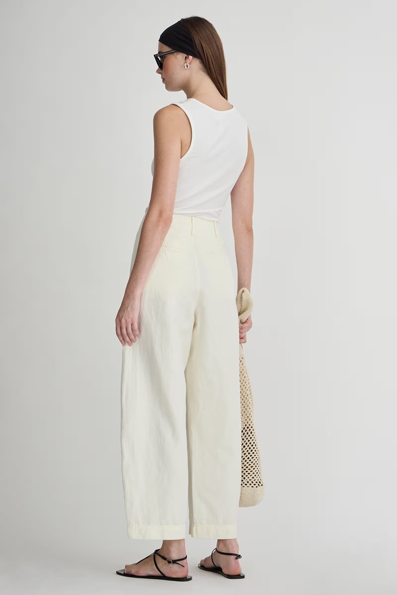 Apiece Apart bari cropped trouser - cream side