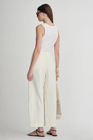 Apiece Apart bari cropped trouser - cream side