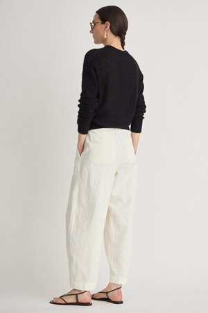 Apiece Apart bari cropped trouser cream side