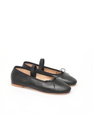 Anniel  ballet flat  black leather back Anniel  ballet flat  black leather back