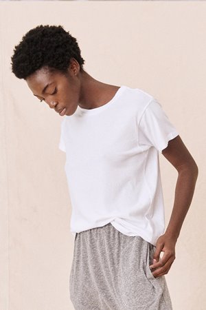 The Great the slim tee true white back