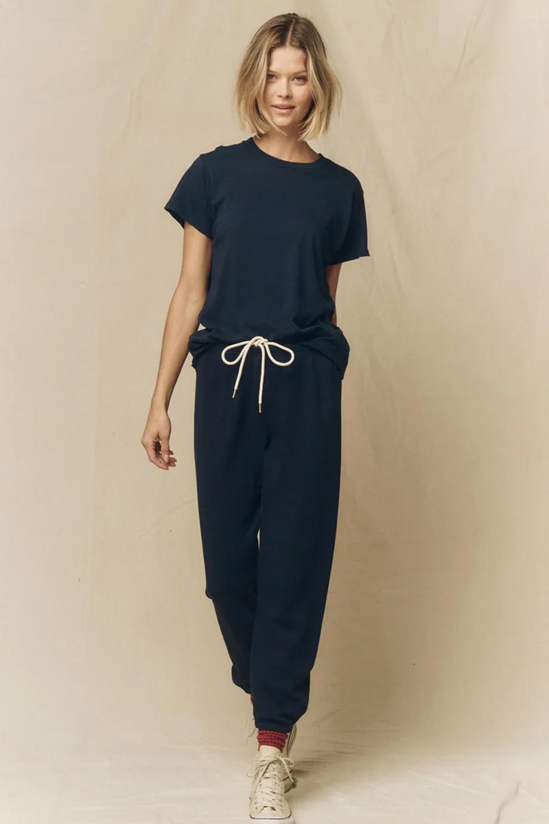 The Great the slim tee true navy back The Great the slim tee true navy back