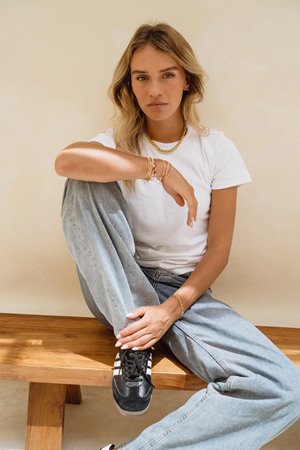 Anni Lu liquid gold necklace side Anni Lu liquid gold necklace side