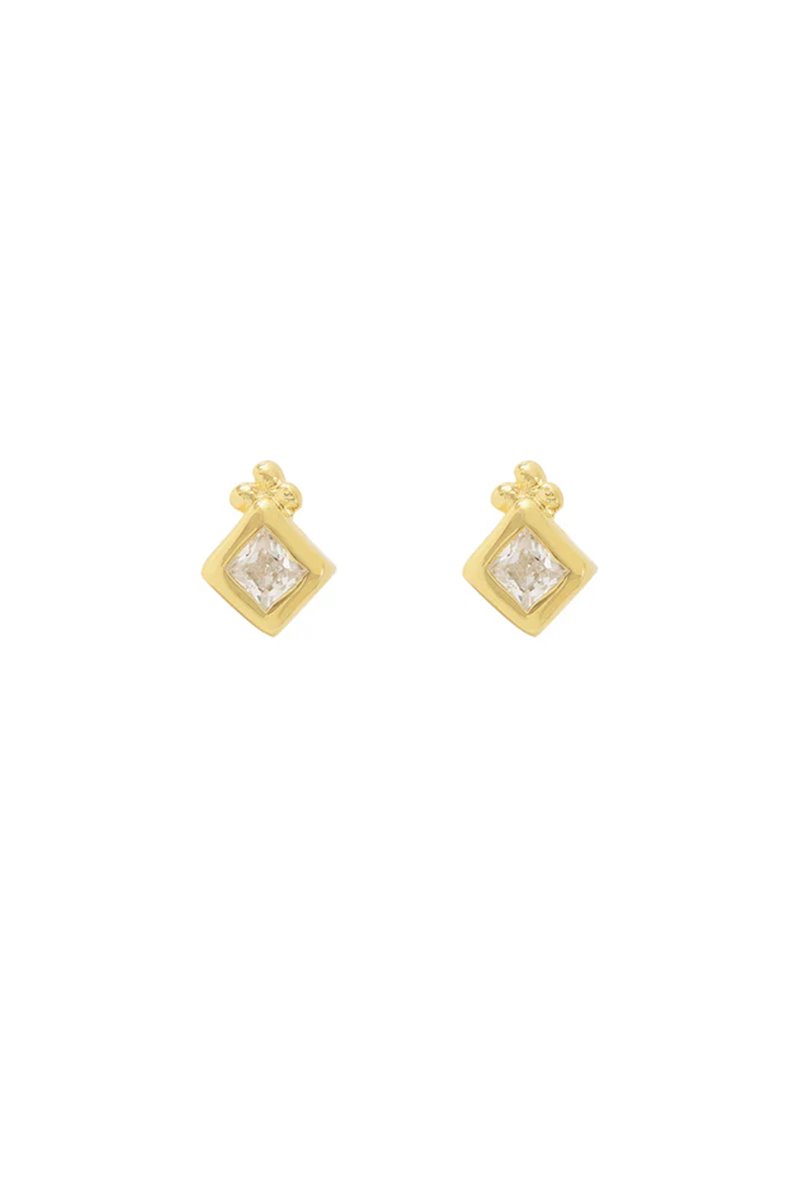 Louise Hendricks driss losange studs white