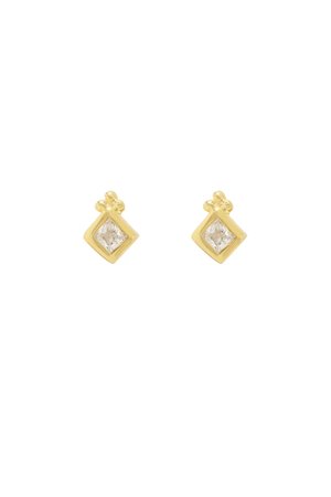 Louise Hendricks driss losange studs white