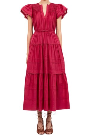 Ulla Johnson marika dress peony  back Ulla Johnson marika dress peony  back