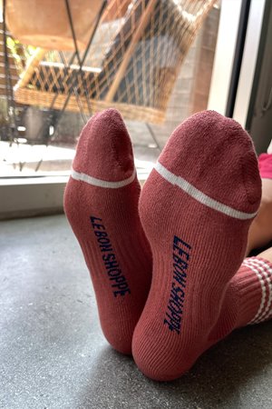 Le Bon Shoppe girlfriend sock terracotta side Le Bon Shoppe girlfriend sock terracotta side