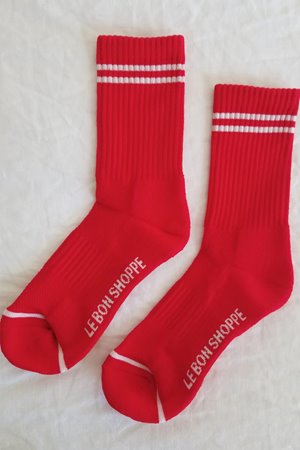 Le Bon Shoppe boyfriend sock red side