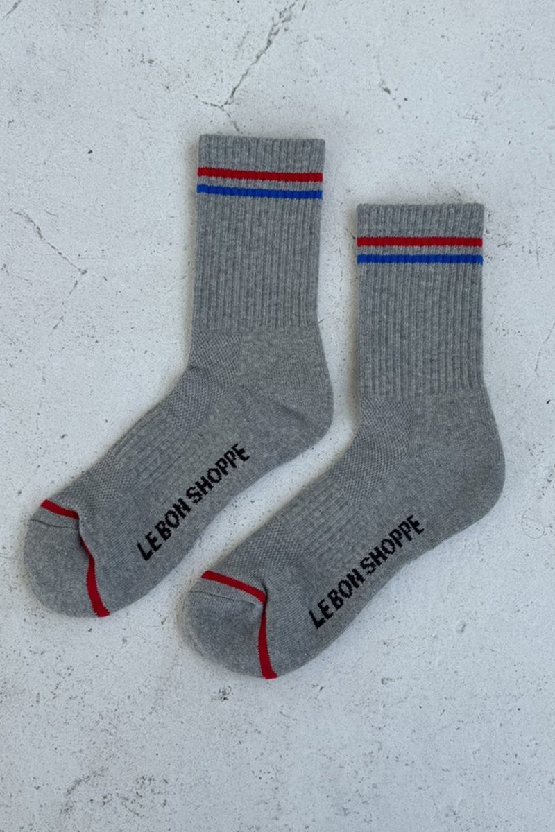 Le Bon Shoppe boyfriend sock true grey  back