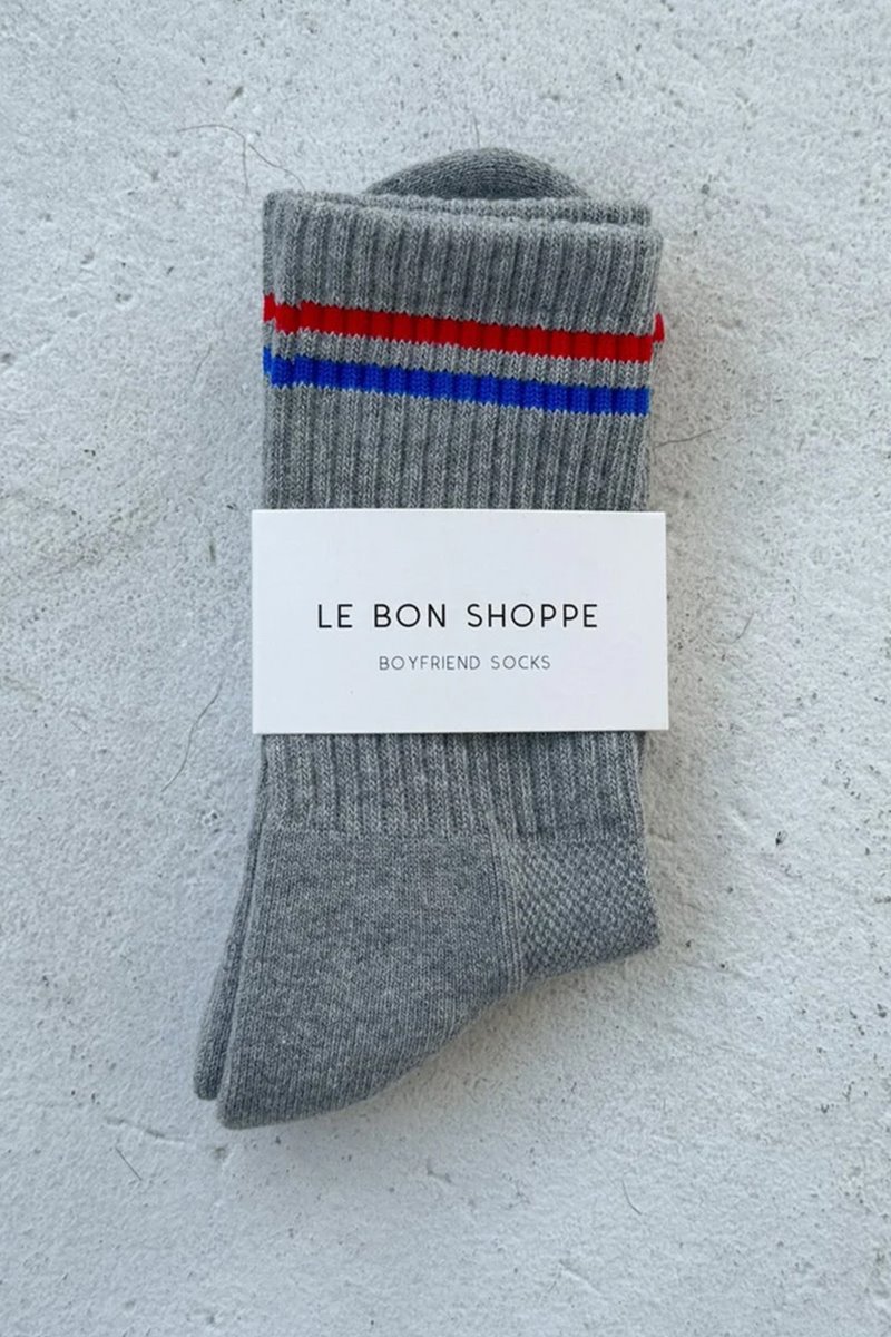 Le Bon Shoppe boyfriend sock true grey  side