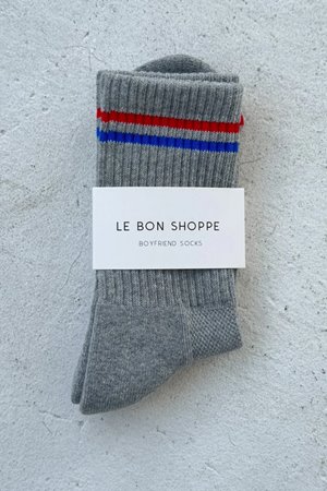 Le Bon Shoppe boyfriend sock true grey  side