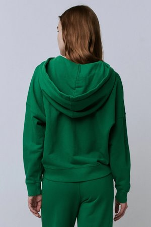 The Great lace up hoodie green back