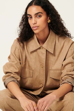 Sessun sahajo jacket alpaga detail