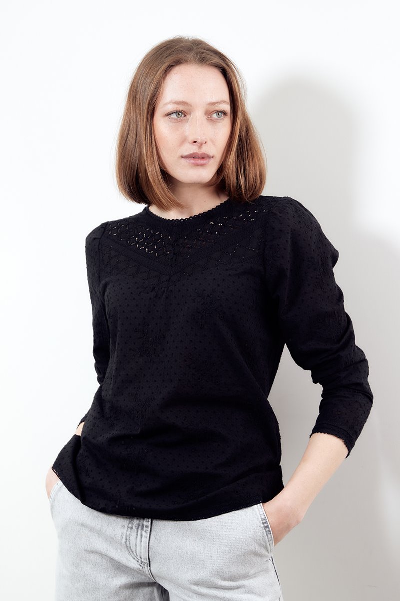 Kj's Laundry phoebe top - black