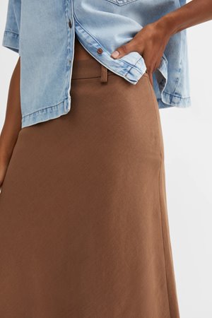 Skall Studio emina skirt warm brown back