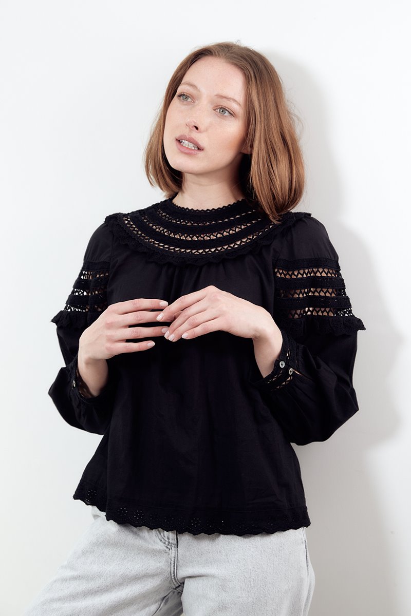 Kj's Laundry miller blouse - black