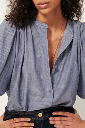 Sessun a view blouse chambray side