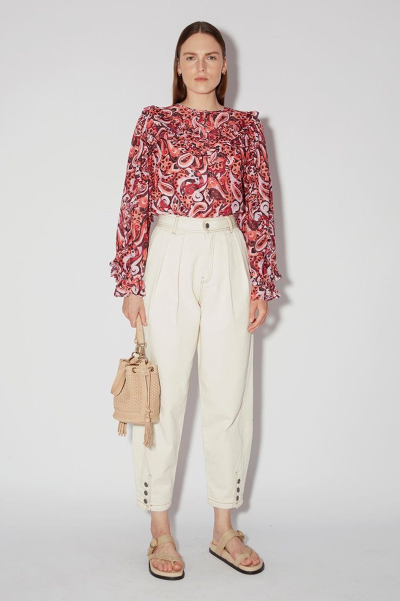 Magali Pascal bernadette blouse  - painted paisley back