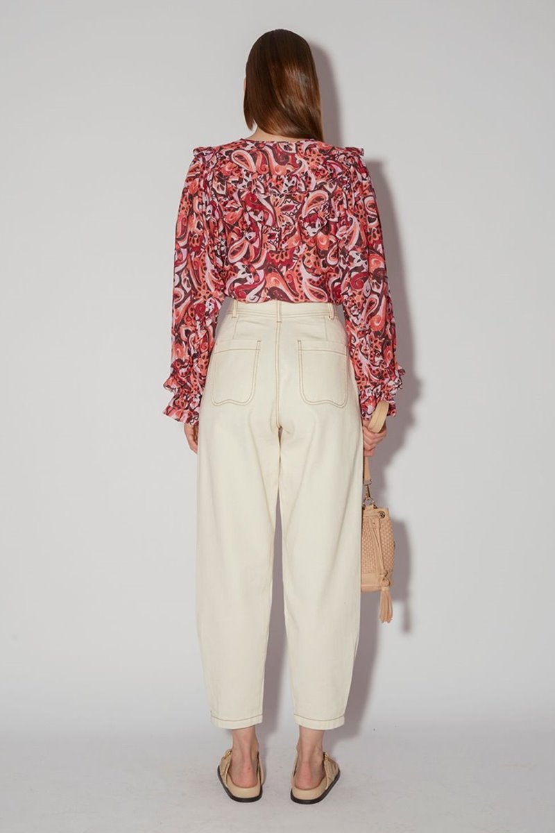 Magali Pascal bernadette blouse  - painted paisley side