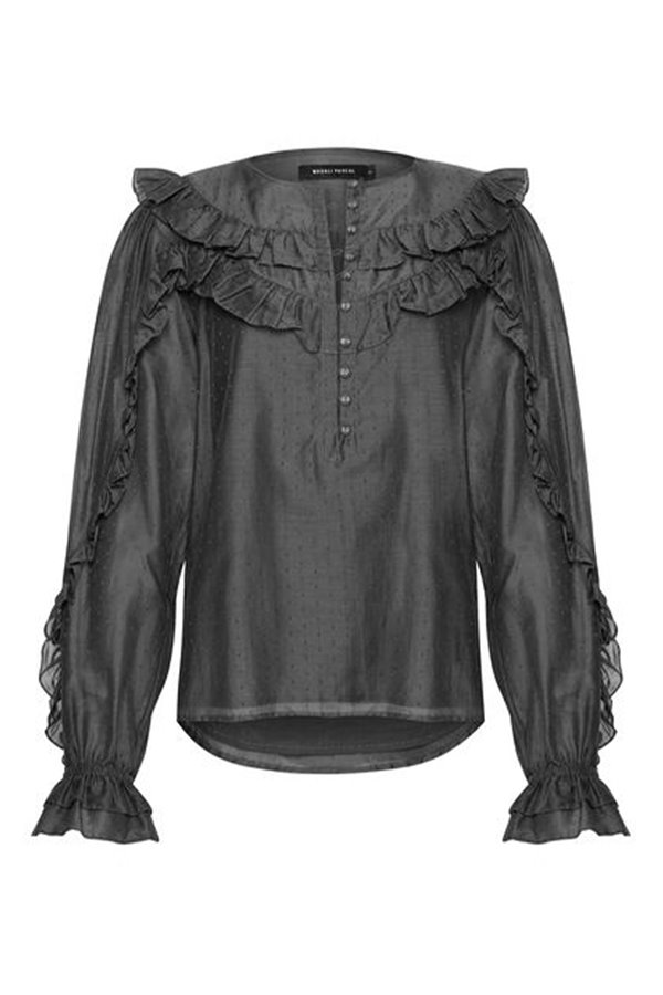 Magali Pascal bernadette blouse charcoal 