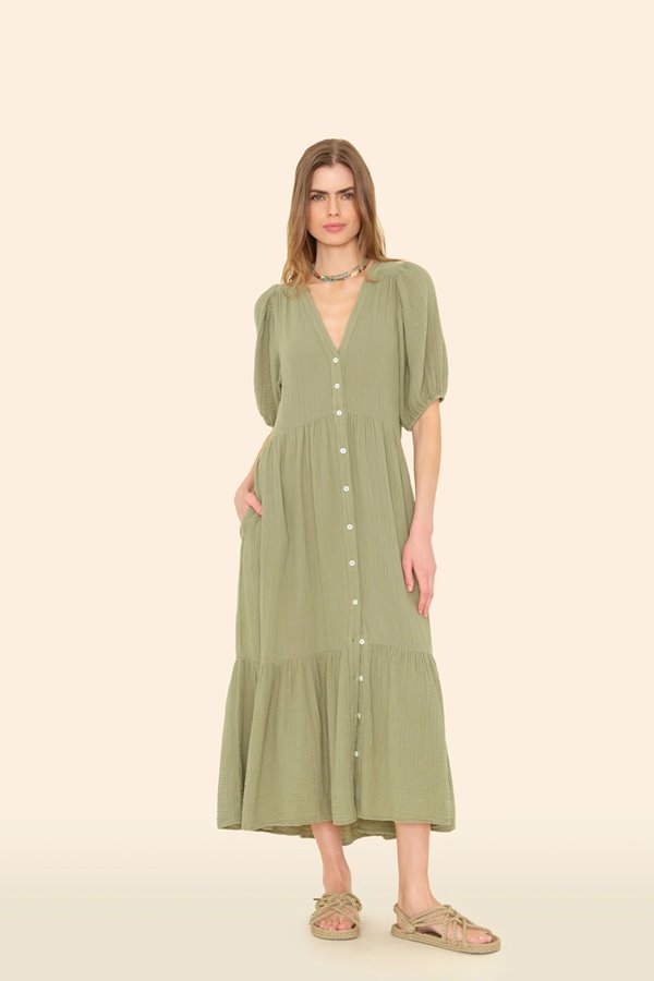 Xirena  lennox dress dark seagrass