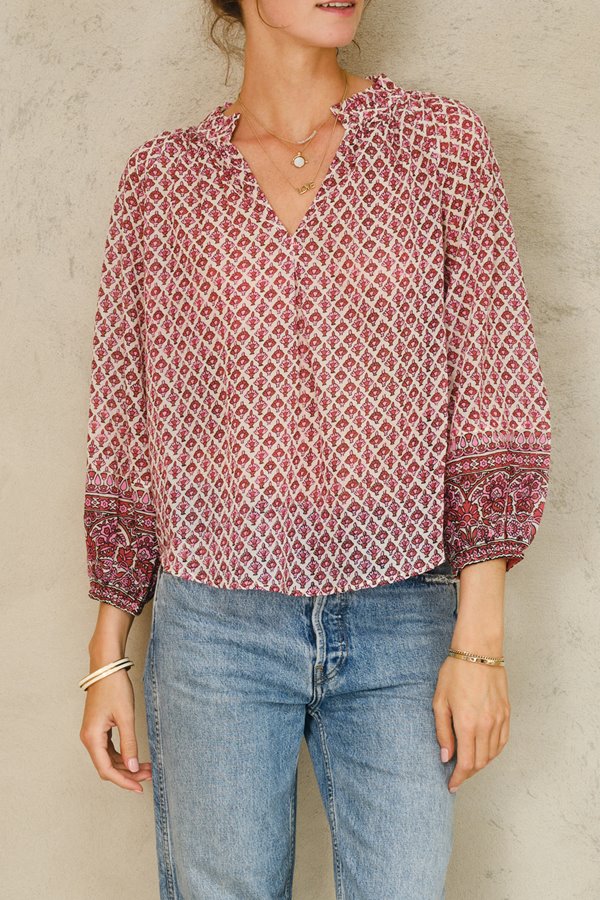 M.A.B.E viti print long sleeve top