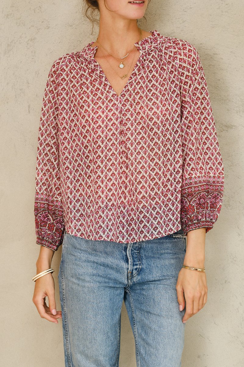 M.A.B.E viti print long sleeve top