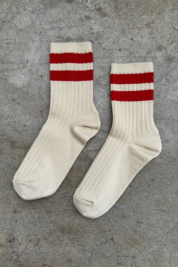 Le Bon Shoppe her sock varsity red