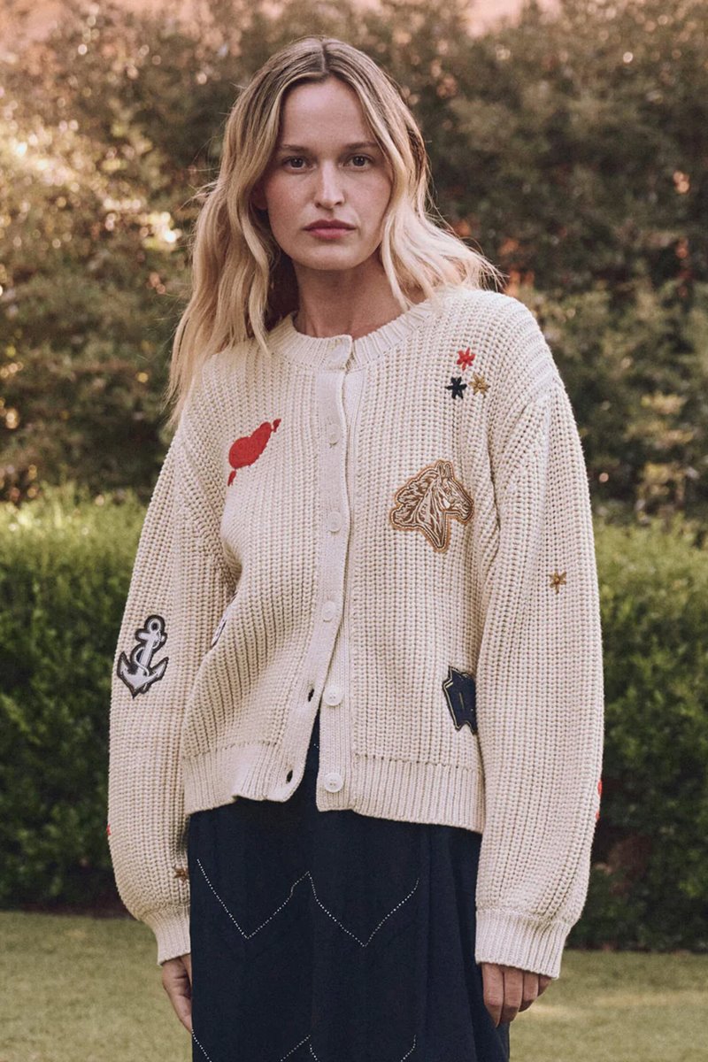 The Great the collegiate cardigan natural