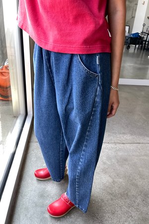Le Bon Shoppe arc pant  blue denim back