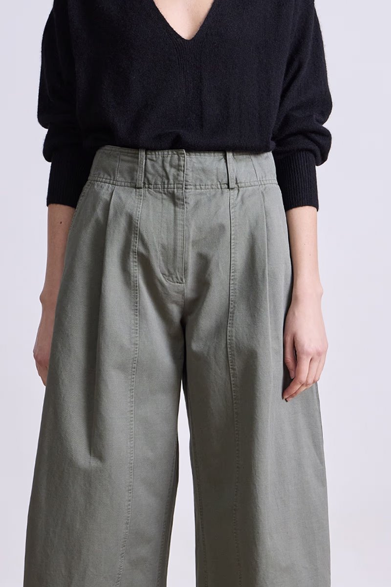 Apiece Apart cropped cybil trouser thyme side