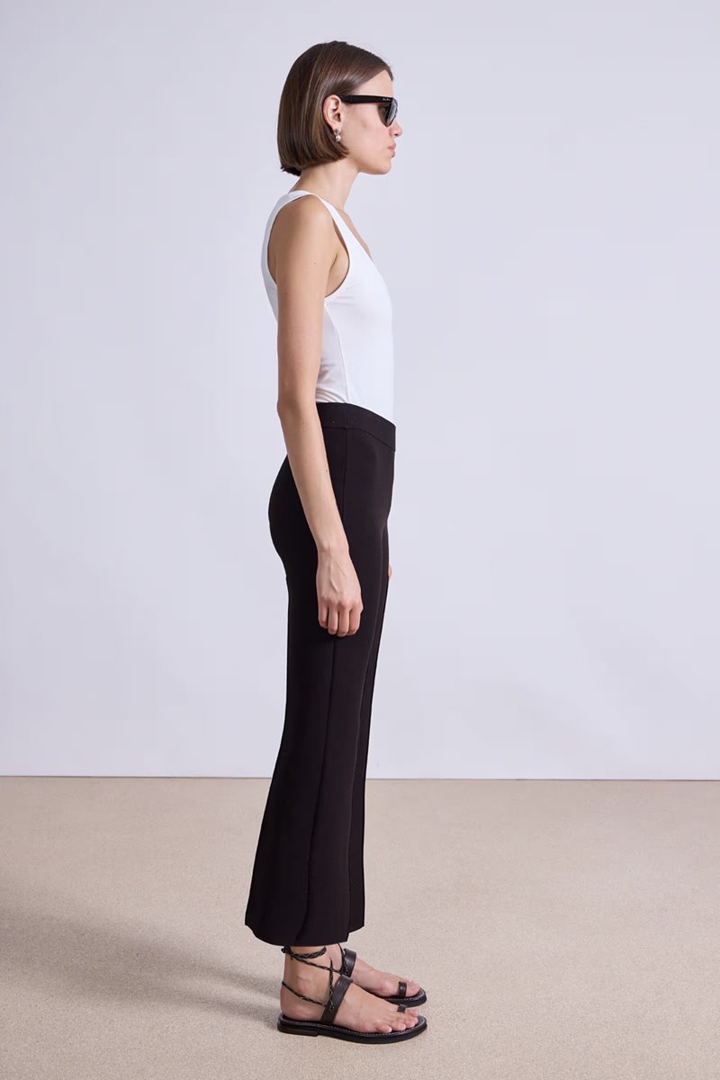 Apiece Apart rene pull on pant deep espresso back Apiece Apart rene pull on pant deep espresso back