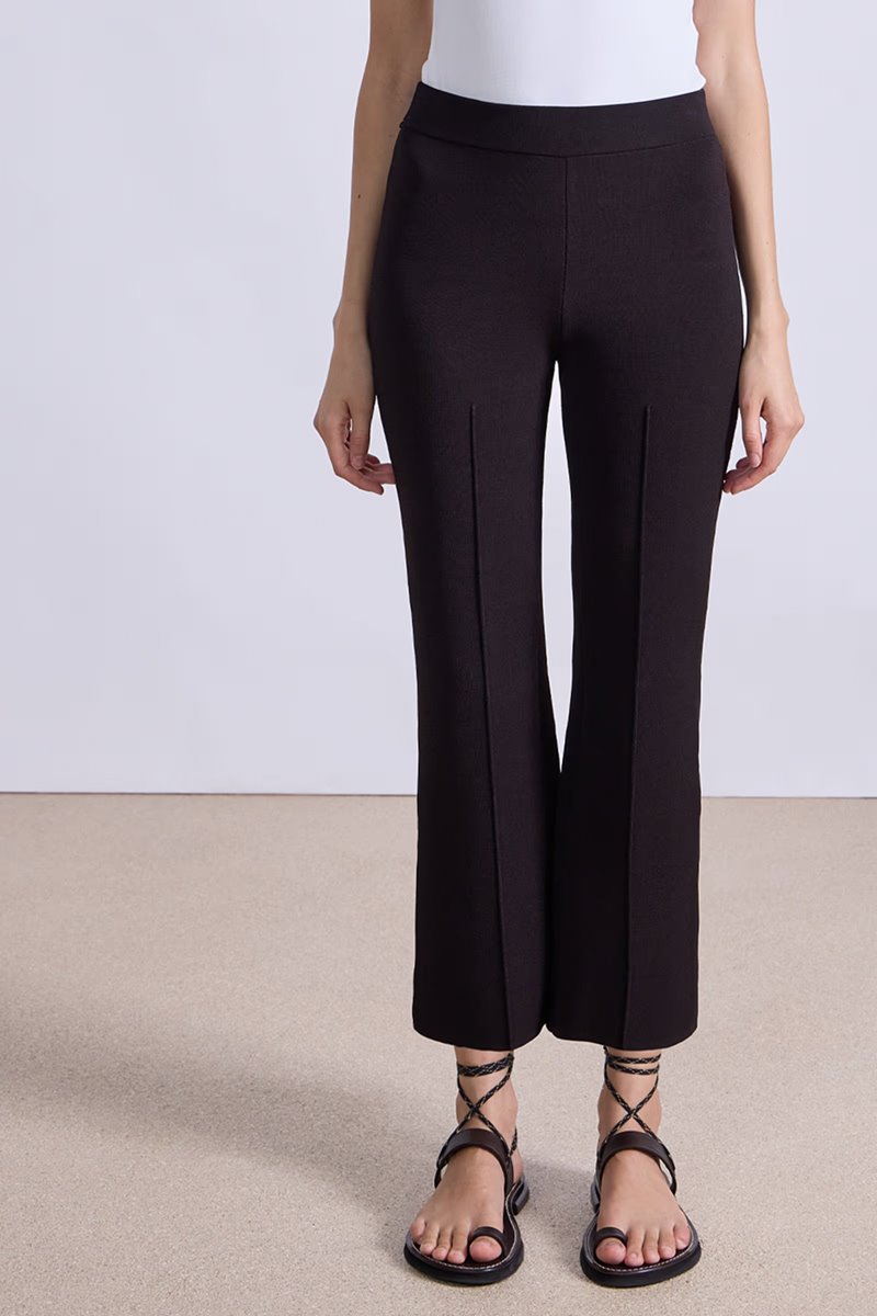 Apiece Apart rene pull on pant deep espresso side Apiece Apart rene pull on pant deep espresso side