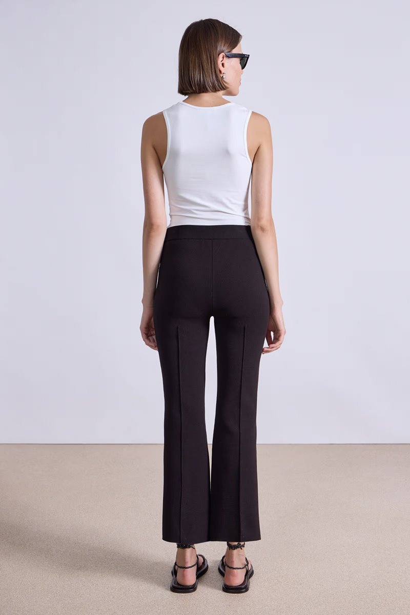 Apiece Apart rene pull on pant deep espresso detail Apiece Apart rene pull on pant deep espresso detail