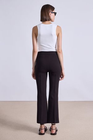 Apiece Apart rene pull on pant deep espresso detail Apiece Apart rene pull on pant deep espresso detail