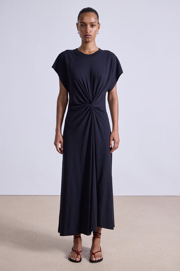 Apiece Apart volta twist dress black