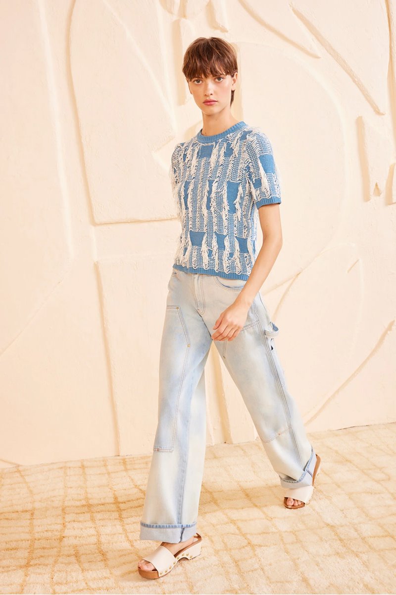 Ulla Johnson rumi knit top bluette detail