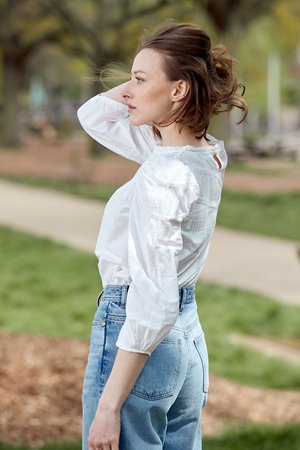 Kj's Laundry sabina top - white side