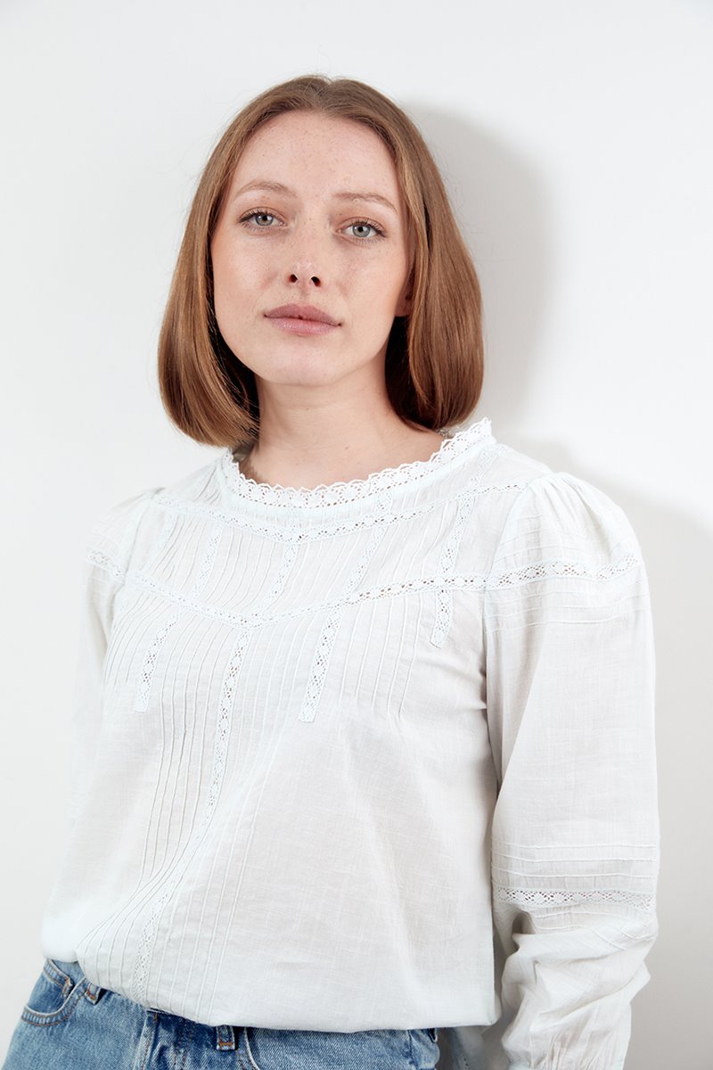 Kj's Laundry sabina top - white detail