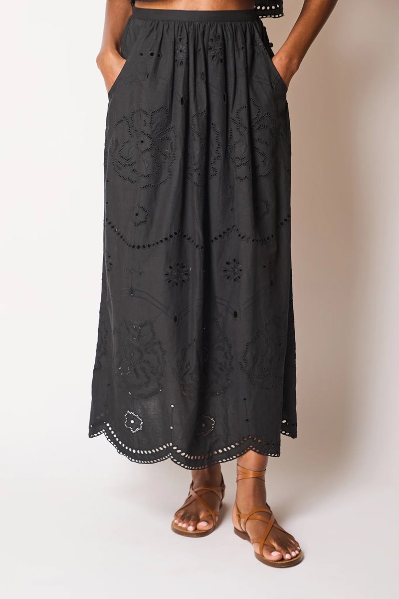 Faune mabel skirt black side Faune mabel skirt black side