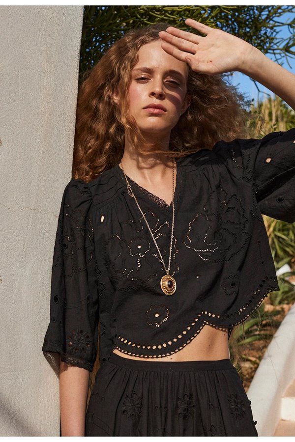 Faune mabel top black