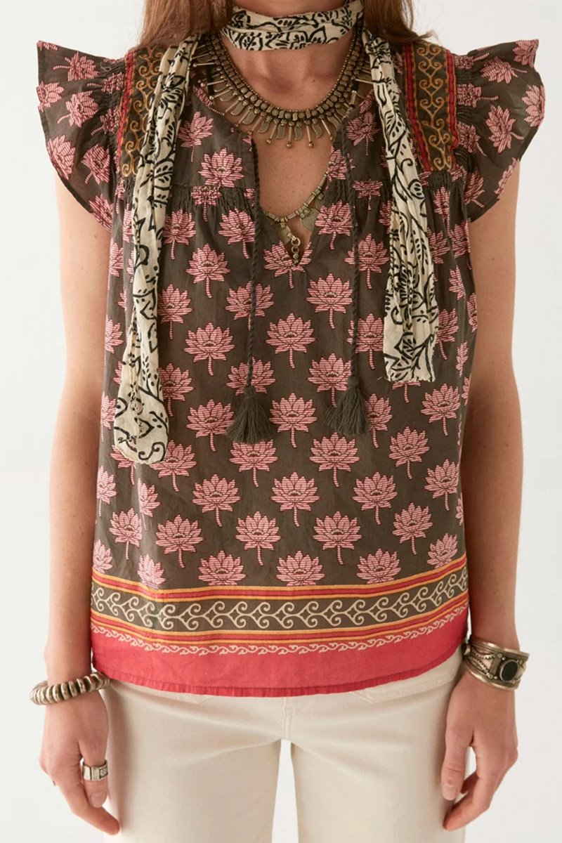 Maison Hotel charlize blouse mondrian back Maison Hotel charlize blouse mondrian back